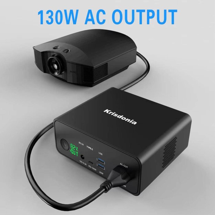 Krisdonia 130W Portable Power Bank (148WH/40000mAh) (image 3)