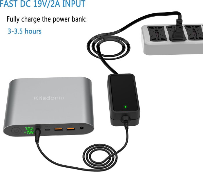 Krisdonia 25000mAh Laptop Power Bank (TSA-Approved) (image 5)