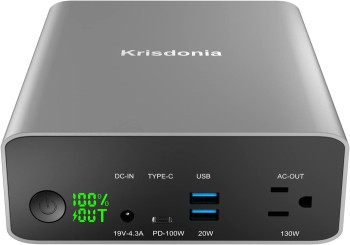 Krisdonia 296Wh Portable Laptop Charger with AC Socket