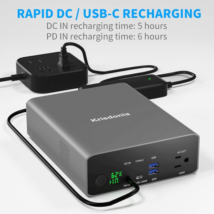 Krisdonia 296Wh Portable Laptop Charger with AC Socket (image 4)