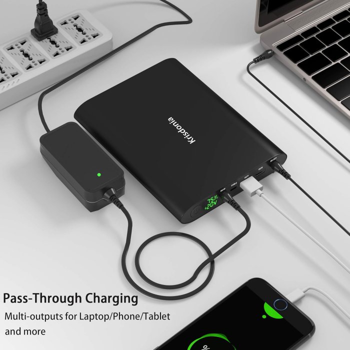 Krisdonia 50000mAh Laptop Power Bank with QC3.0 & Type-C Ports (image 3)