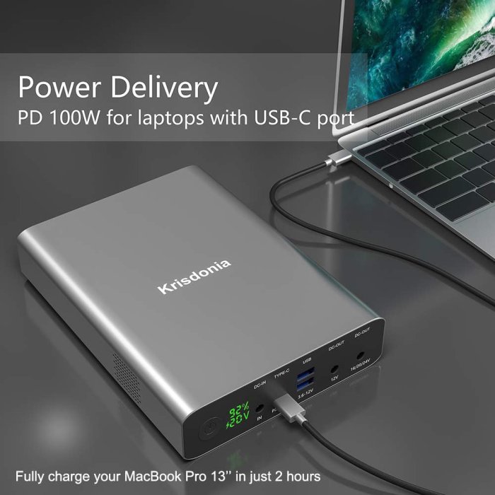 Krisdonia 64000mAh 100W PD Power Bank (image 2)