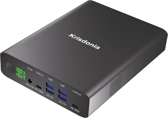 Krisdonia 64000mAh PD 100W Power Bank