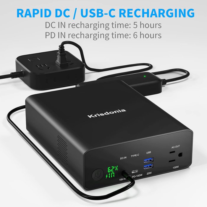 Krisdonia 80000mAh Power Bank with AC Outlet (image 4)