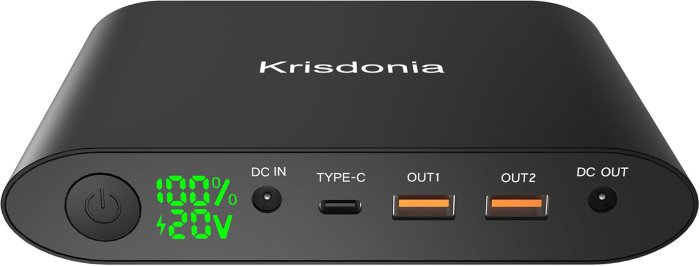 Krisdonia Laptop Power Bank 25000mAh (TSA-Approved)