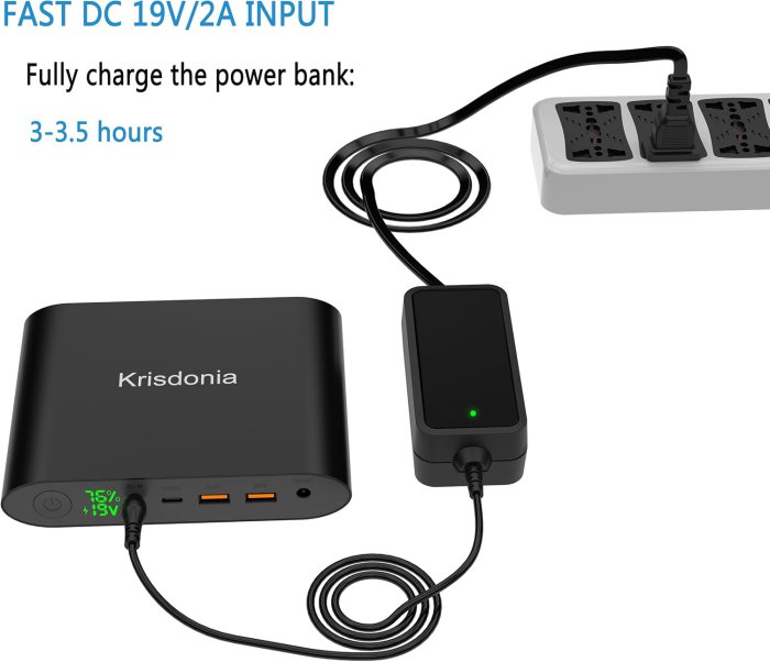 Krisdonia Laptop Power Bank 25000mAh (TSA-Approved) (image 5)