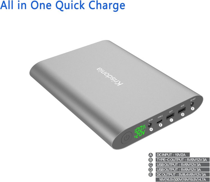 Krisdonia Laptop Power Bank 50000mAh (image 2)