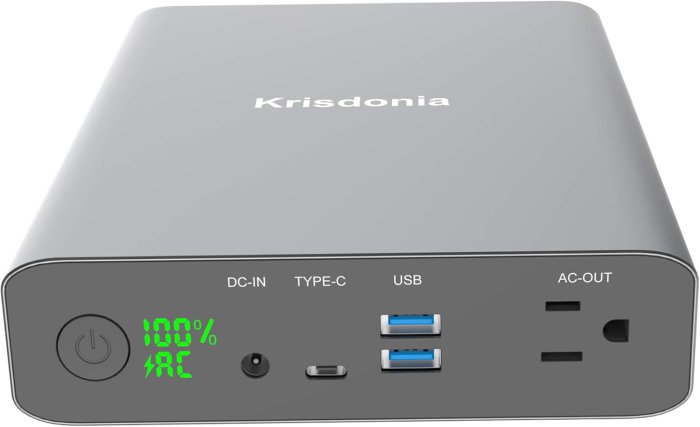 Krisdonia Portable Power Station 130W 60000mAh Backup Power Supply