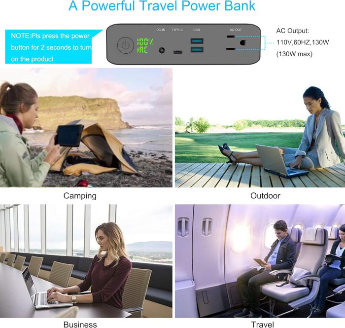 Krisdonia Portable Power Station 130W 60000mAh Backup Power Supply (image 2)