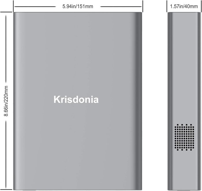Krisdonia Portable Power Station 130W 60000mAh Backup Power Supply (image 5)